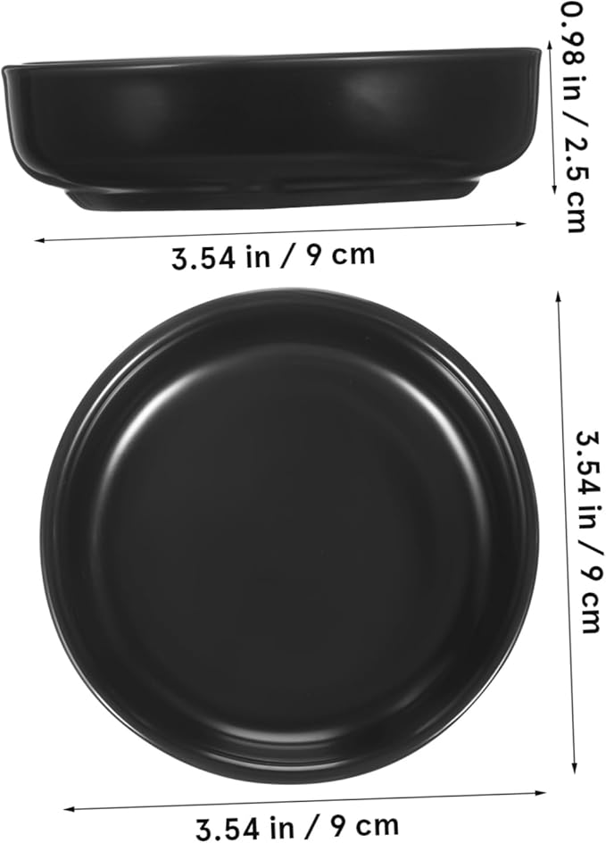 IMIKEYA 6-piece Japanese Ceramic Sauce Dishes Porcelain Snack Plates Smooth Finish for Sushi and Dips