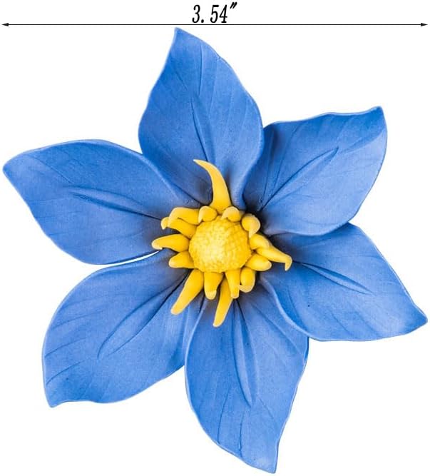 CEUYGT 3D Flower Wall Decor Handmade Ceramic Wall Art Hanging Sculpture Clematis 3.54" (Medium)