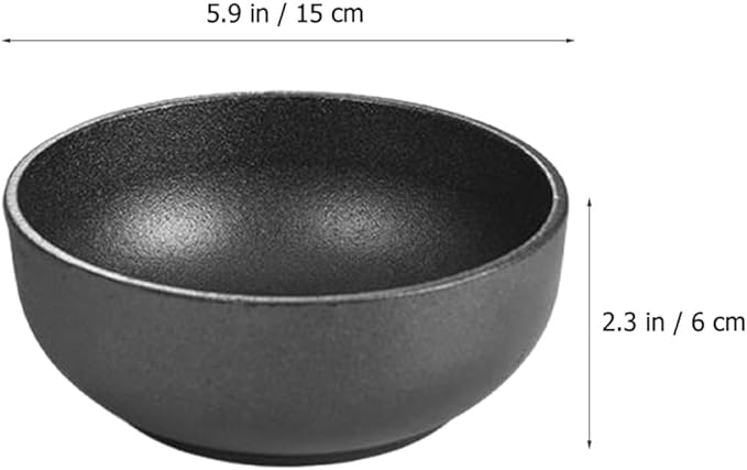 Cast Iron Bibimbap Bowl Korean Stone Pot Multi-function Rice Serving Bowl for Daily Use and Induction Cookers