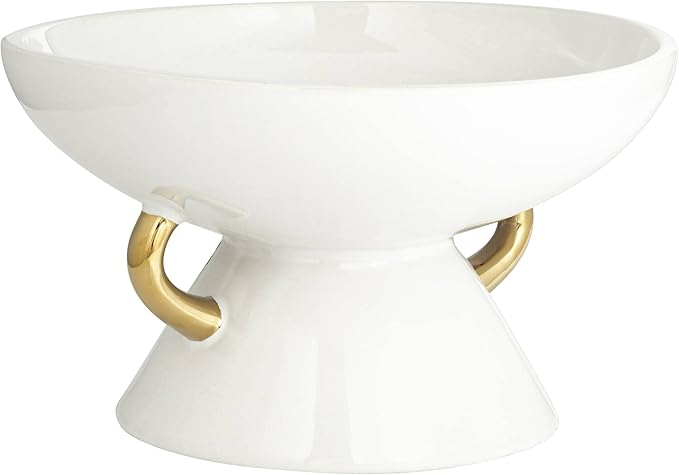 Studio 55D Empress 10 3/4" Wide Shiny White Ceramic Bowl