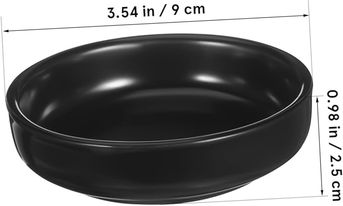 IMIKEYA 6-piece Japanese Ceramic Sauce Dishes Porcelain Snack Plates Smooth Finish for Sushi and Dips