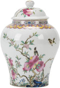 fanquare Porcelain Airtight Canister for Loose Tea Vintage Chinese Ripe Peach Style Ceramic Spice Jar Kitchen Storage Caddy Large Sugar Jar, Vase for Décor