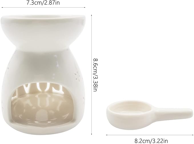 Ceramic Tea Light Candle Holder,Oil Burner for Scented Oil, Love Letter for Valentine's Day Decoration for Bedroom,Living Room,Balcony,Patio Tabletop Love Birthday Wedding Gift