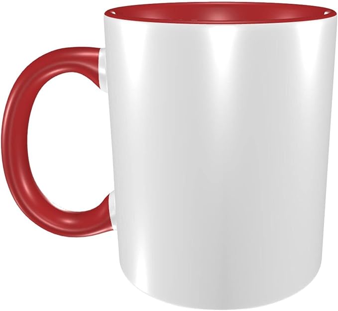 Custom Mug With Pictures, Personalized Coffee Mugs, Ceramic Coffee Cups Tea Cup for Office and Home, Add Multiple Images Funny Gift for Birthday Xmas Father & Mother Day, Red