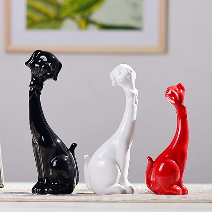 Statues Collectible Figurines Sculpture Modern Minimalist Creative Home Ceramic Crafts Animal Ornaments Living Room Porch Decoration Tv Cabinet Furnishings