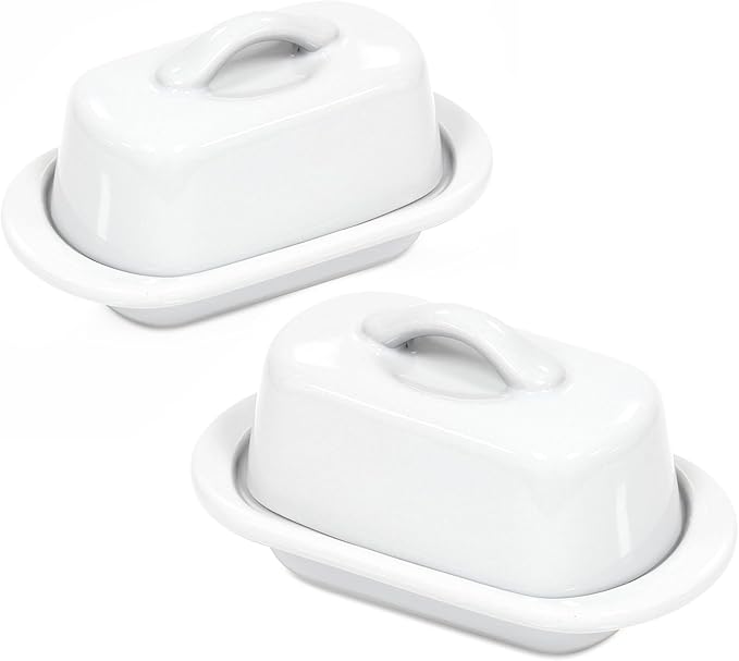 Chantal Mini Butter Dish Set of 2 (White)