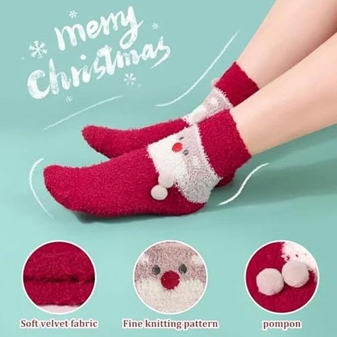 Holiday Ceramics 8-Piece Christmas Gift Set with Enamel Mug, Fuzzy Socks, Scented Candles, Plush Bear, Decorative Tree, Red and White Holiday Relaxation Collection