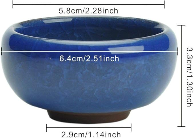 Succulent Plant Pot, My Decor 12 Pcs 2.5 Inch Ceramic Ice Crack Cactus Plant Pot /Flower Pot/ Container/ Planter