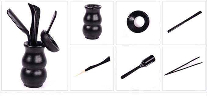 ufengkeWood Tea Tray Ceramic Kung Fu Tea Set Tea Service-Black
