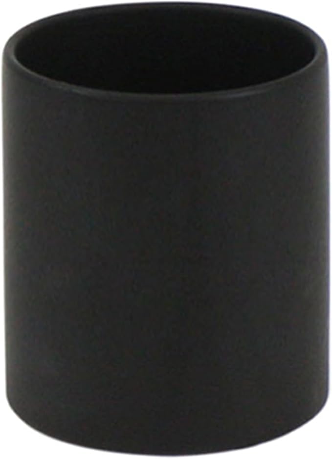 WGVI Matte Black Ceramic Cylinder Vase Width 3.75" Height 4", Flower Arrangements, Candle Holder, Terrarium Planter Pot, Tabletop Storage Container Organizer Pen Brush Holder, Bulk Wholesale, 6 Pcs