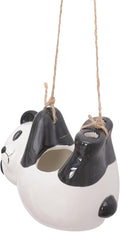 Ceramic Panda Animal Planter Pot Hanging Flowerpot for Indoor Succulents Bonsai Container Home Office Garden Decoration