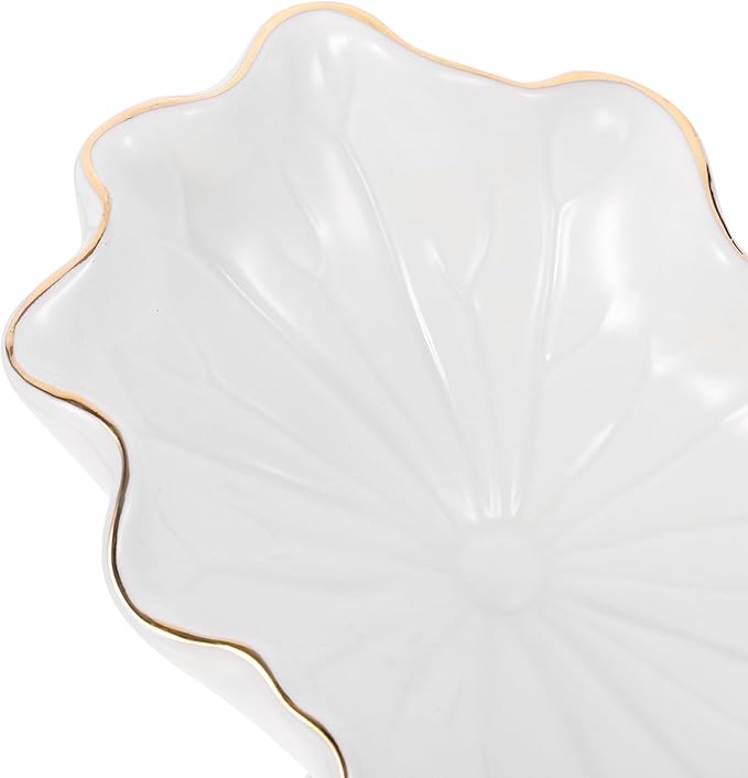 Ceramic Soap Dish with Drainage White Decorative Soap Holder Tray Bathroom Vanity Container for Home and Hotel Use