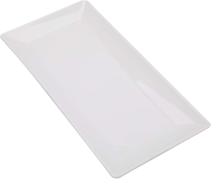 Foraineam 4 Pack Porcelain Serving Platters 10-1/4 x 5 inch Rectangular Serving Trays, Dessert, Appetizer, Salad Side Plates