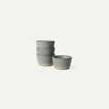 Mora Mini Ramekins Set of 4, 8oz Ceramic Pottery Baking Dishes - Microwave, Oven and Dishwasher Safe - Peppercorn