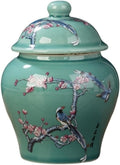 Ginger Jar Decorative Jars Ceramic Ginger Jar Vase Chinoiserie Chinese Style Traditional Porcelain Jars Asian Ginger Jar for Home Storage Jar Apothecary Jars(A)