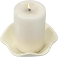 uxcell Candle Holder Plates, 4 Inch Ceramic Candle Tray Tealight Incense Holder Dish Candlestick for Tea Light Aromatherapy Wedding Rustic Vintage Home Decor, Lotus Leaf Clear Yellow