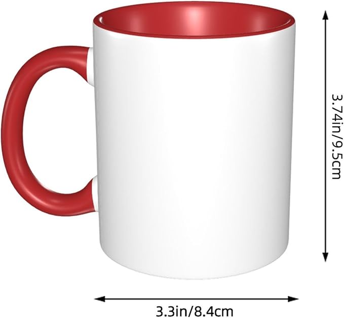 Custom Mug With Pictures, Personalized Coffee Mugs, Ceramic Coffee Cups Tea Cup for Office and Home, Add Multiple Images Funny Gift for Birthday Xmas Father & Mother Day, Red