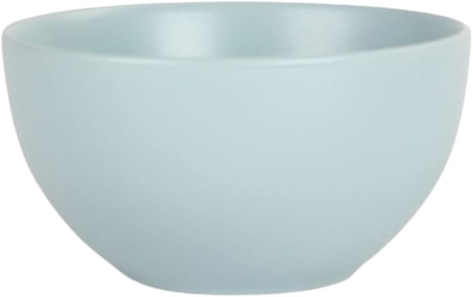 10 Strawberry Street Wazee Matte 5.5"/16oz Cereal Bowl, Set of 6, Mineral Blue