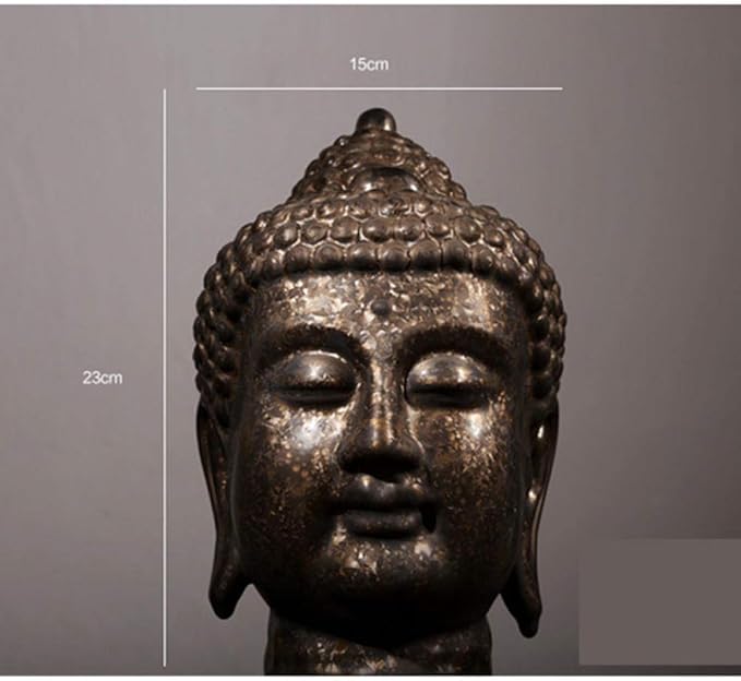 Statue Sculpture Appreciation Statues and Figurines Ornaments Buddha Buddist Buddhism Head Statues Art Sculpture Ceramic Art&Craft Asian Chinese Buddhist Home Decoration