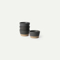 Mora Mini Ramekins Set of 4, 8oz Ceramic Pottery Baking Dishes - Microwave, Oven and Dishwasher Safe - Liquorice