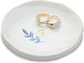 Personalized Ceramic Ring Dish, Initial Jewelry Tray for Rings, Earrings, Necklaces & Bracelets, Gift for Engagements, Birthdays, Holidays, Mom, Sister, Bridesmaid, Bride-to-Be, 4" Ring Plate