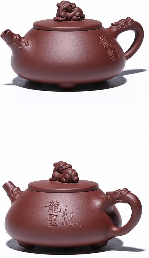 Teapot 8.5Oz Chinese Zisha Clay Tea Pot Handmade Ceramic Shipiao Pottery Purple Mud Kungfu Kettle Filter Loose Puer