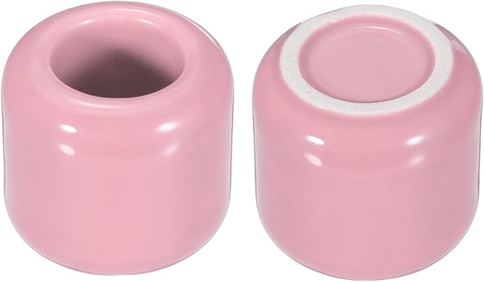 uxcell 2 Pcs Ceramic Chime Candle Holders, Small Ceramic Candle Holders for Birthday Parties Dinners Weddings Table Centerpiece Gatherings Anniversaries Occasions, Pink