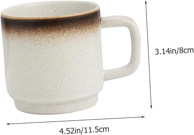 Ciieeo Ceramic Vintage Mug Set 16oz Decorative Water Drinking Cup Handle for Tea Coffee and Milk Elegant European Style for Home and Office Use