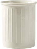 Kitchen Utensil Holder - Farmhouse Utensil Holder for Countertop - Ceramic Utensil Crock - Kitchen Decor & Housewarming Gift (White)