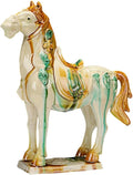 Sculpture Collectibles Chinese Feng Shui Ceramic Sculpture Silk Road Asian Art Decorative Ornaments White Horse