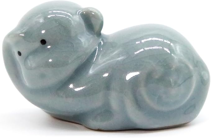 12 Chinese Zodiac Tea Pet, Unique Crackle Ru Porcelain, Traditional Chinese Cultural Tea Accessory, Asian Home & Office Decor, Gift for Tea Lovers & Anniversaries (Monkey 1pc)