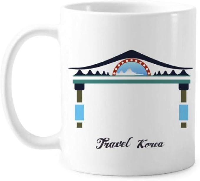Traditional Memorial Arch In Korea Mug Pottery Ceramic Coffee Porcelain Cup Tableware
