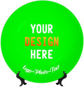 Custom Photo Ceramic Decorative Plate, Wobble-Plate Dishes with Display Stand, Handmade Ceramic Ornament, for Wall Hanging Living Room Bathroom Decor Gift, Lime-6 In