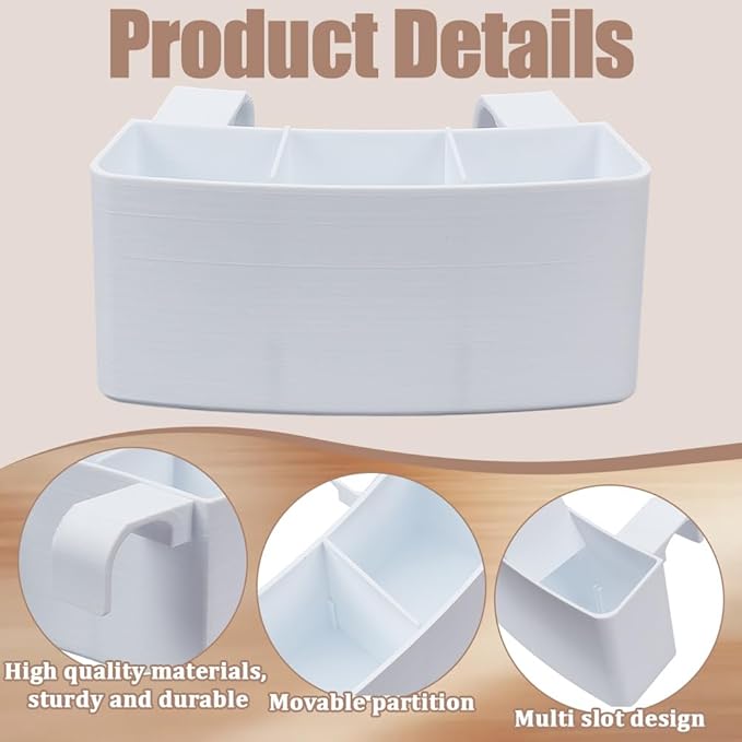 WEBEEDY 2 PCS Pottery Wheel Organizer Ceramic Tool Stand with Adjustable Slots Universal White Plastic Storage Rack for Sculpting Clay Tools Ceramics Studio Home Workshop Christmas Decoration