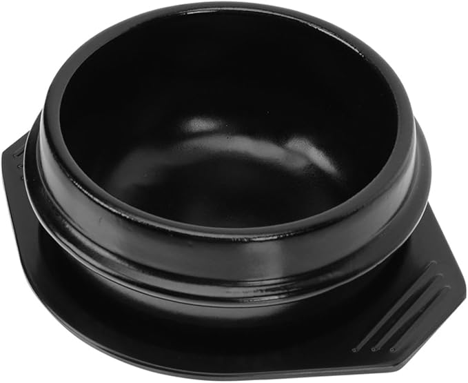 Korean Stone Pot Ceramic Cooking Pot Stew Korean Style Heat Insulated Tray for Soup Noodles