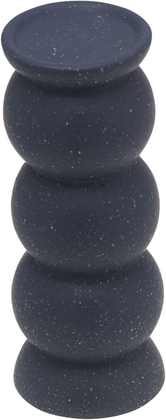 Elements Sphere Shaped Ceramic Candle Holder, 10 Inch, Blue