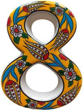 Large Ceramic Housewarming Sign Ceramic Address Plaque House Numbers Sign Door Personalized Coloured Decorative Hand Decoratede Housewarming Gifts Tulip Design 12 * 9 cm (Yellow, 8)