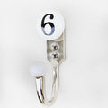 IndianShelf 2 Packs Ceramic, Zinc Decorative Cute Hooks for Hanging Coats, Jackets, Leash, Hat, Towel, Backpack, Purse, Handbag [White]