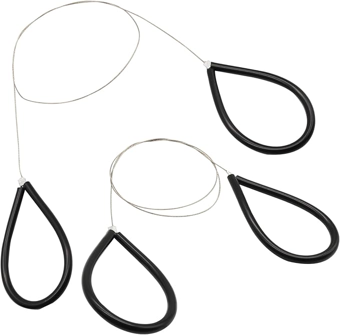 Moicstiy 2 Pcs Clay Cutter Wire, Pottery Wire Tool with Black Handle for Ceramic Sculpting, Studio Crafting & Wheel Throwing