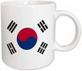 3dRose Flag of South Korea - Korean white red blue taegeuk circle black trigrams - Taiji Yinyang Taegeukgi 11oz Mug