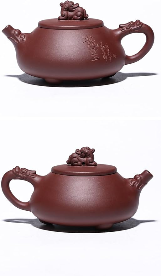 Teapot 8.5Oz Chinese Zisha Clay Tea Pot Handmade Ceramic Shipiao Pottery Purple Mud Kungfu Kettle Filter Loose Puer