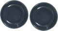 2 Pack Ceramic Sauce Dishes Condiment Bowls Lids Sauce Trays for Home/restaurant