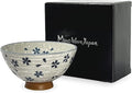 Traditional Style Japanese Ceramics Rice Bowl Chawan Pottery, Dishwasher Microwave Safe Made in Japan (Koyuki Zakura, Medium (oohira))