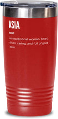 Asia Definition Noun An Exceptional Woman, Coffee Tumbler, 20oz, Red