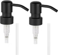 Stainless Steel Black Soap Dispenser Pump,28MM Soap Pump Replacement for Sanitizer, Lotion, Shampoo, Conditioner (2 Pack)