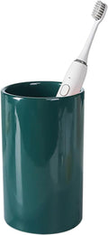 Green Ceramic Toothbrush Holders, Electric Toothbrush Holder for Toothbrushes and Toothpaste,Tumbler Cups Reusable Toothbrush Mouthwash Cup(300ml)