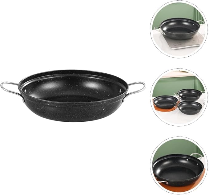 Alipis Korean Ramen Noodle Pot Portable Cooking Pot with Double Handles Nonstick Everyday Frying Pan for Home Outdoor