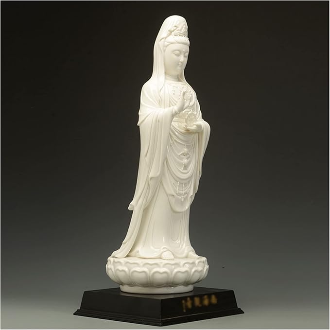 Guanyin Bodhisattva statue Buddha ornaments Ceramic South Sea Guanyin Buddha Statue, Asian Goddess of Compassion and Mercy. Buddhist Deity Protector of Women. Collectible Decor Sculpture. Buddha statu