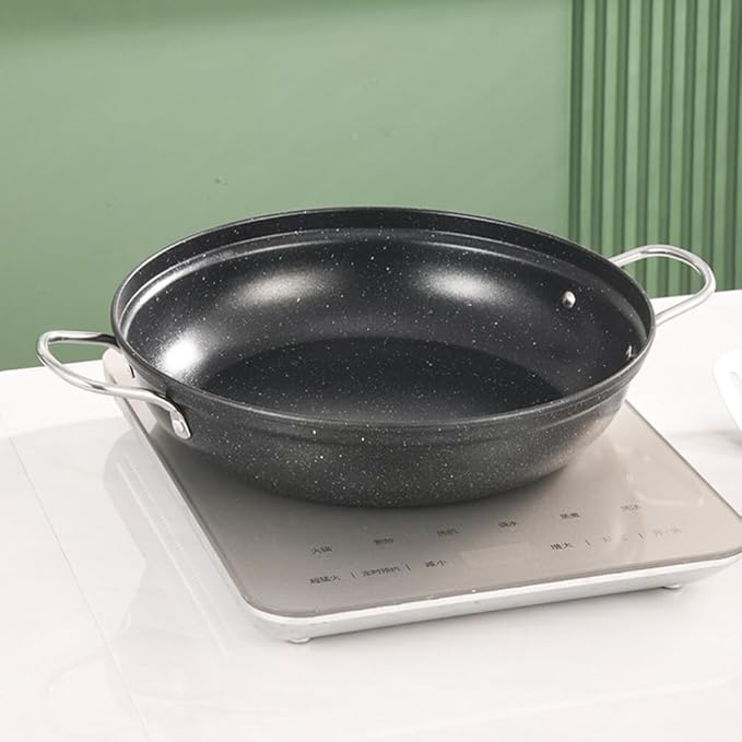 Alipis Large Cooking Pot Korea Stone Pot Stainless Steel Wok Cookware for Seafood Easy Clean Surface