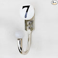 IndianShelf 3-Packs Elegant Ceramic, Zinc Decorative Cute Hooks for Hanging Coats, Jackets, Leash, Hat, Towel, Backpack, Purse, Handbag for Home Décor -White